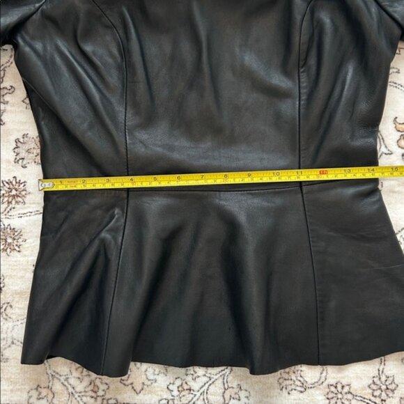 Antonio Melani Peplum Leather Top Size Small EUC - Picture 10 of 11